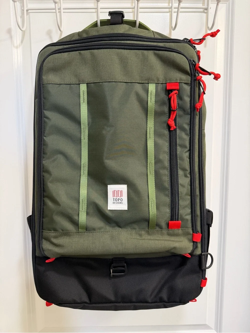 Topo Designs Global Travel Bag 40L Olive Convertible Travel Backpack NWOT